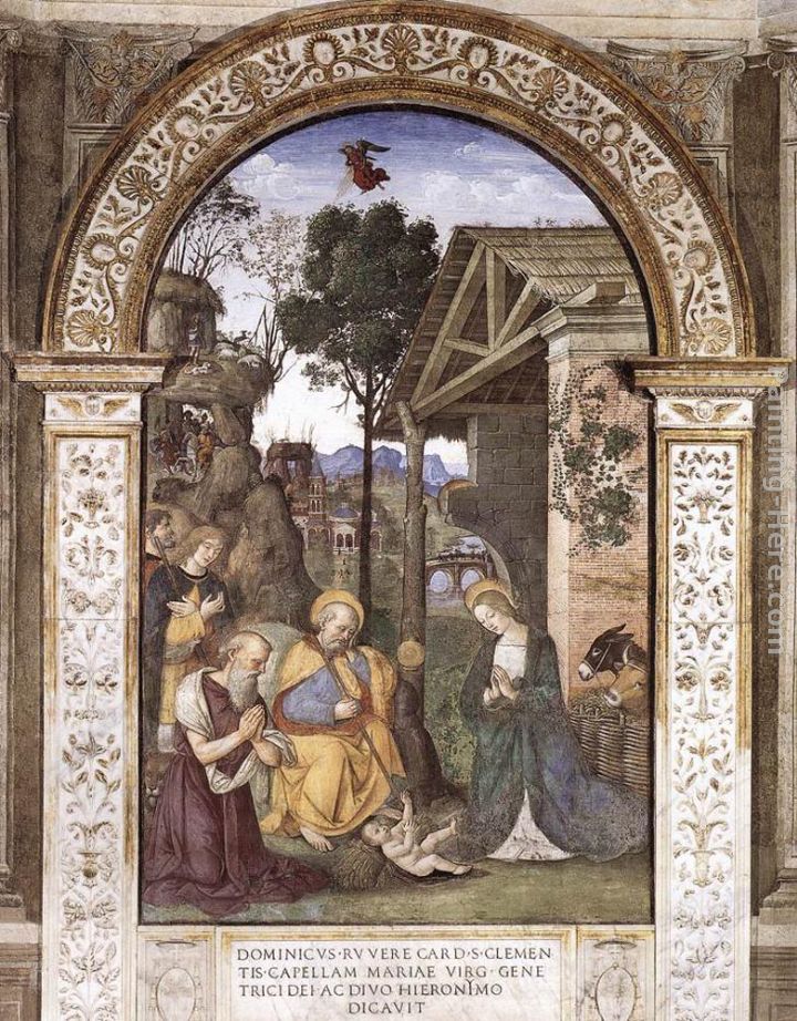 Adoration of the Christ Child painting - Bernardino Pinturicchio Adoration of the Christ Child art painting